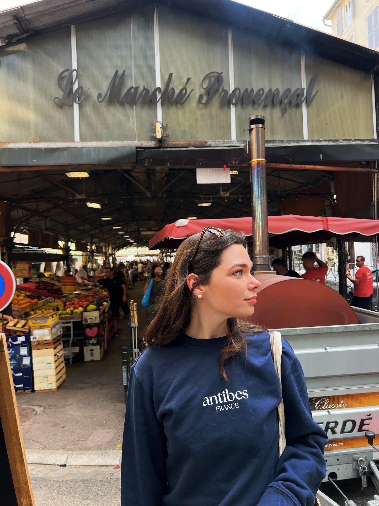 Antibes France Fitted Beach Sweatshirt